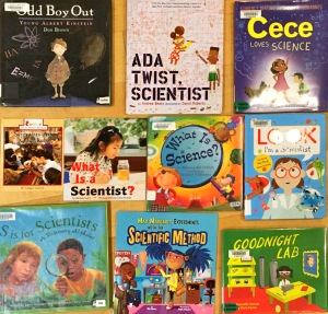 photo of kids' books about science